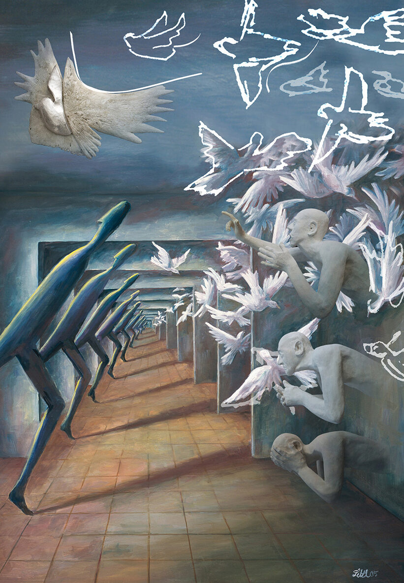 Collage aus verschiedenen Kunstwerken der Sonderausstellung 'memento mori'