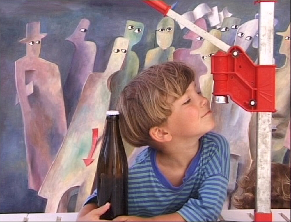 Szene aus dem surrealen Kurzfilm „Riegele“ von Florian Lettl.